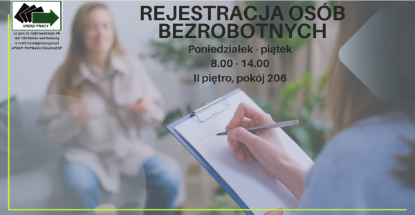 Zdjęcie artykułu REJESTRACJA OSÓB BEZROBOTNYCH.
