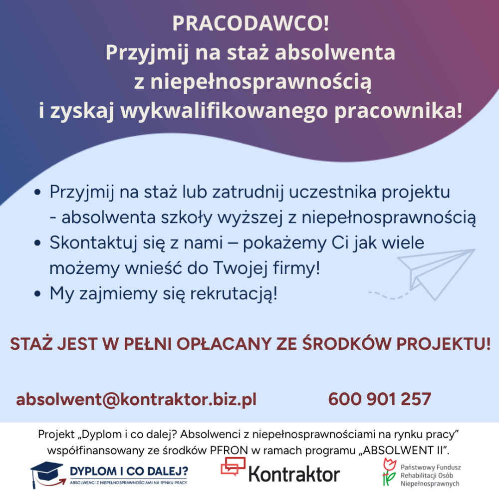 Informacja dla pracodawcy